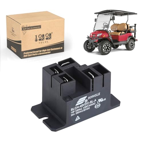 10L0L Golf Cart 30A 48V Relay for Club Car Charger Power Drive 1 & Power Drive 2,Replace OEM# 1018286-01, 103414901, 101828601, 102275401