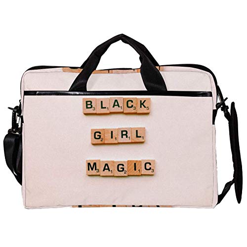 Bolso bandolera para portátil de 14 a 15,4 pulgadas en color negro para transporte diario