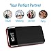 Portable Power Bank 25000mAh BCM High Capacity USB External Battery Pack Backup Battery Power Pack 3 Output 2 Input with LCD Display Compatible with Smartphone, Android Phone, Tablet and More