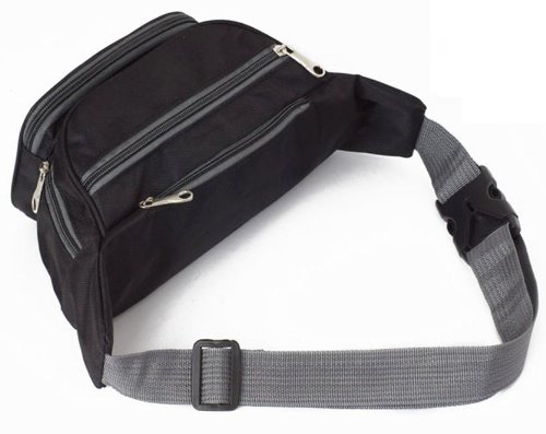 Big Mango Multi-Functional Sports Bag 6 Zipper Pockets Waist Bag Fanny Chest Pack With Pouch For Cell Phone,Small Automatic Umbrella And Personal Stuffs For Both Men And Women Use #TOP3