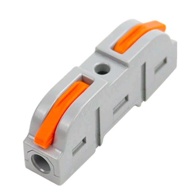 Image of ZIVIK Push Wire Connector, 40Pcs 1 in 1 out Universal Connection Terminals, Circuit Inline Splices Electric Cable Connectors, Clamp with Actuation Lever, 4 mm Conductor Clamp (40, 1 In 1 Out)
