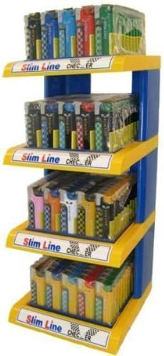 Slim Line Checker Lighter Assorted 50 Pack