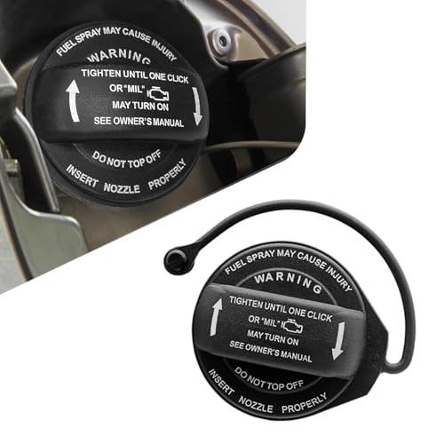 dawfall Car Fuel Cap, Fuel Filler Cap Replacement Parts 5C0201550T 5Q0201550L, Fuel Filler Inner Cap Original Standard Accessories, Compatible with Volkswagen and Audi (Black)