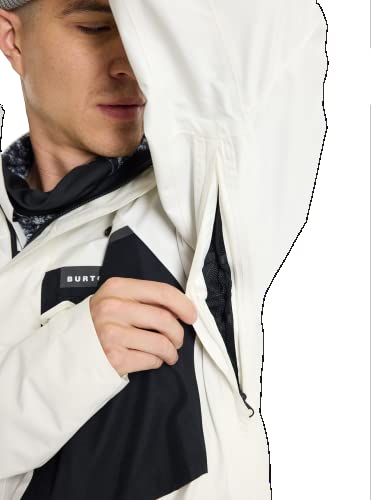 Burton Men's Standard Powline Gore-Tex 2L Jacket, Stout White/True Black, Large #TOP7