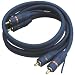 Produktbild Monacor Stereo Audio Verbindungs-Kabel mit farbkodierten Cinch Steckern 1,5m schwarz Kabeldurchmesser Ø 5,5mm