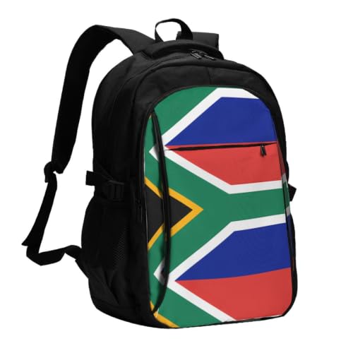 YzgWjBhd South Africa Flag USB Travel Laptop Backpack