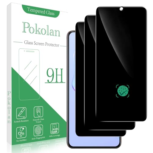 Pokolan [3-Pack Privacy Screen Protector for Samsung Galaxy S22 Anti-Spy Tempered Glass Film 9H Hardness Easy Installation Bubble Free