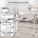 Raised Toilet Seat with Handles - Width Adjustable Elevated Toilet Seat Riser, 400 lbs Toilet Seat Riser for Seniors, Handicap and Disabled, Fit Any Toilet