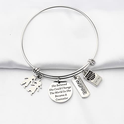 Image of bobauna Counselor Gift School Counselor Bracelet So She Became A Counselor Appreciation Gift