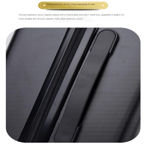 Suitcase Fashionable Matte Trolley Case Password Suitcase Travel Gift PC Universal Wheel Zipper Case For Light Travel Luggage(Black)4