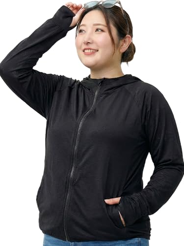 [�A�b�V���O���[��] UV���b�V���p�[�J�[ ���f�B�[�X 4XL 6XL 8XL �傫���T�C�Y UPF50+ ���� �t�[�h�t�� �H�D�� �̌^�J�o�[ AGUV-2000QN �u���b�N W6XL �T�C�Y UV�J�b�g ���O���΍� ������ �ʋC�� ������� �t���W�b