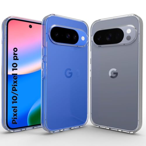 Image of RIGGEAR Shockproof Clear Hybrid Armor Back Cover Case for Google Pixel 10 / Pixel 10 Pro (Transparent PC + TPU Bumper)