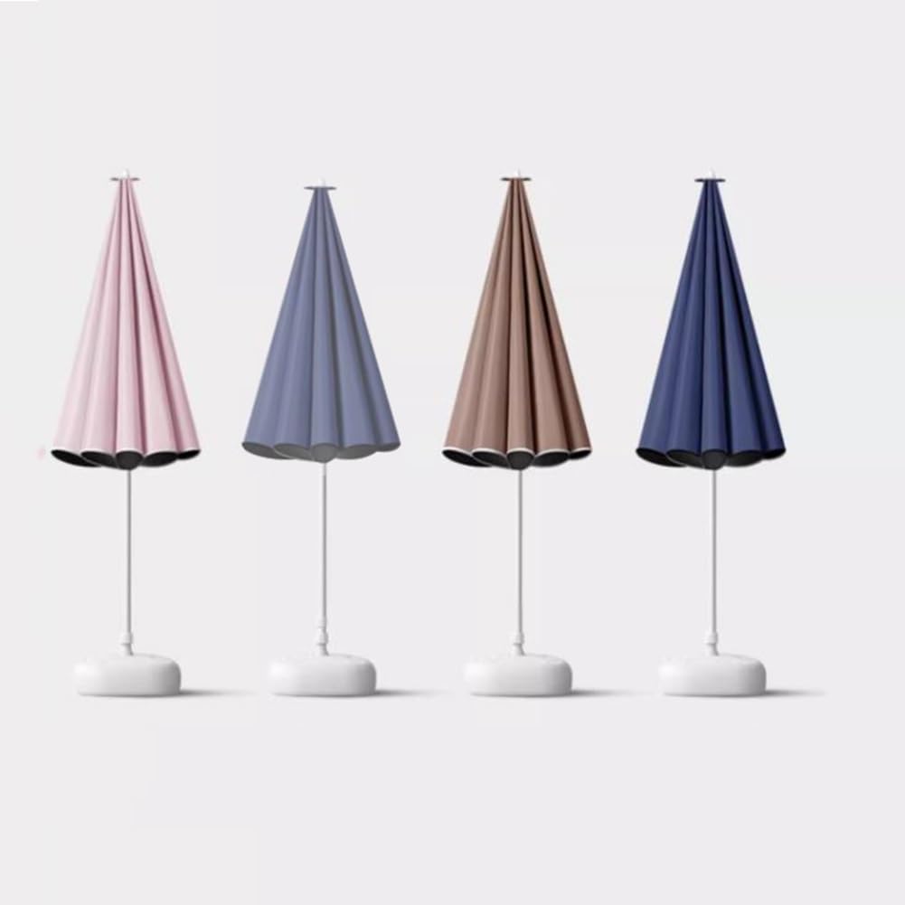 Ombrellone da giardino UV50+, ombrellone portatile da spiaggia per esterni, parasole rotondo da tavolo per cortile, giardino e piscina (grigio, 180 cm)