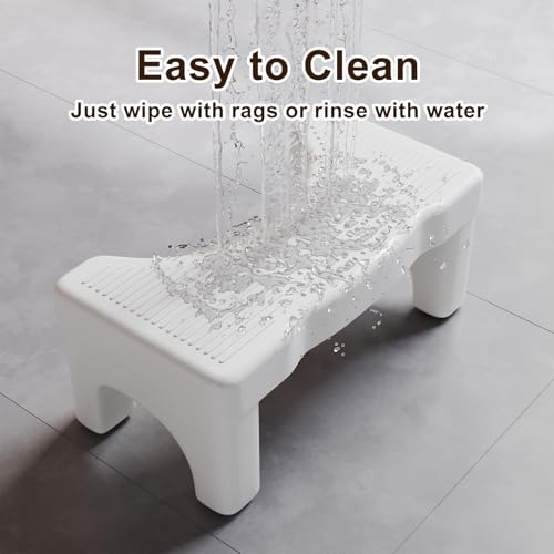 Premium Toilet Stool Squat for Adults, Non-Slip Squatting Poop Stool for Bathroom, Portable Toilet Pooping Stool for Adult/Kids, 7 Inch Potty Foot Step, US Patented