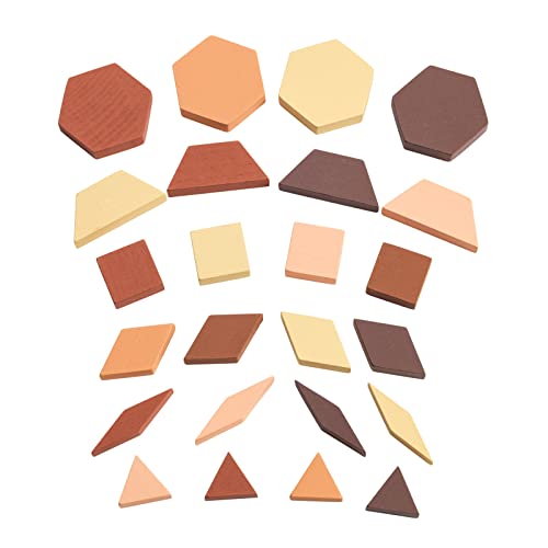 Image of Excellerations Wood Pattern Blocks - 100 Pieces