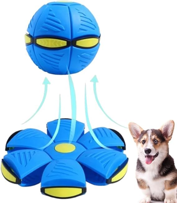 Wonjean Haustier Frisbee Ball - Fliegender Untertasse für Hunde -...