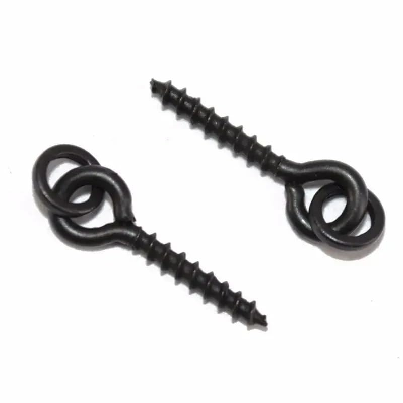 50 piezas tornillos para boilies con anilla para pesca de carpas miniatura 4