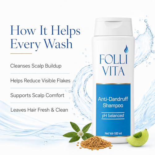 Image of Anti-Dandruff Shampoo - Ayurvedic Anti-Flake & Scalp Purifying Formula with Tea Tree, Neem, Aloe Vera, Amla, Bhringraj & Brahmi | pH Balanced | Cleanses Scalp & Reduces Itchiness | 100 ML