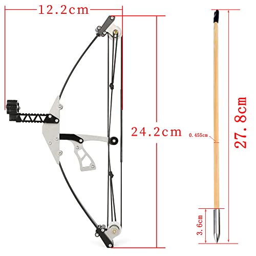 Zshjgjr Archery Mini Bow Set Recurve Bow Hunting Bow Longbow Compound Bow Triangle Bow Catapult Rh/Lh For Hunting Shooting Practice Archery Entertainment Fun (Mini Compound Bow(Type1)) #TOP6