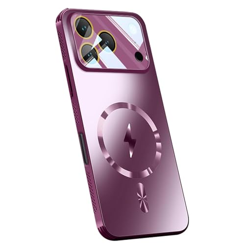�yHUHUCASE �ziPhone 17 Pro Max �P�[�X MagSafe�Ή� �������� �}�O�l�b�g�J�� �����Y�v���e�N�^�[���� ��p�G�A�o�b�O �����h�~ �ی�(iPhone17Promax,Fuchsia)