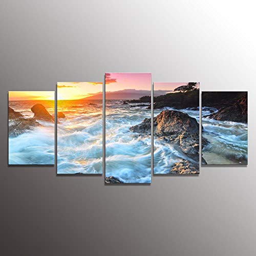Tableau mural photo mer et rochers pour une ambiance évasion nature dans votre salon
