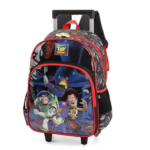 Kit Mochila De Rodinha Toy St ory + Lancheira Preto Luxcel