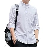 [foveitaa] シャツ メンズ 長袖 秋服 ワイシャツ yシャツ オックスフォードシャツ ビジネス カジュアル 吸汗速乾 汗染み防止 シンプル オシャレ 快適 軽い 柔らかい 無地 white-L
