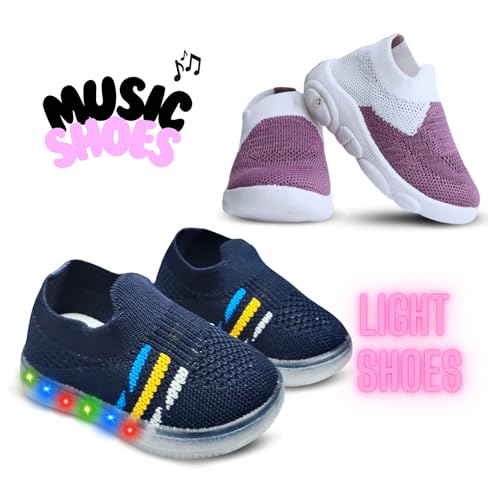 Image of Kids Trending Slip-On Shoes Combo, Pack of 2 (Light Shoe + Musical Shoe)
