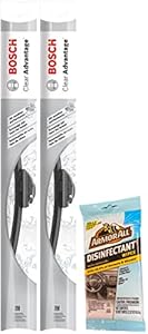 Bosch Clear Advantage 20" Wiper Blade Bundle With Armor All Cleaner Wipes (3 Items)