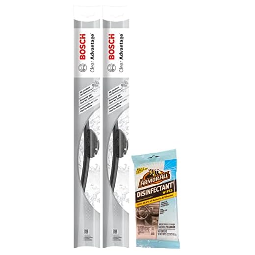 Bosch Clear Advantage 18" Wiper Blade Bundle With Armor All Cleaner Wipes (3 Items)