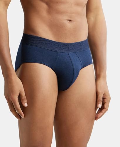 Image of Jockey LM05 Men Bamboo Cotton Elastane Stretch Breathable Mesh Brief with StayDry Treatment