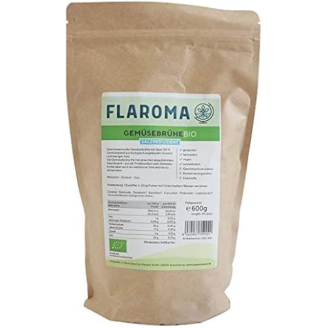 Gemüsebrühe BIO mit weniger Salz 600g - 30L, ohne Geschmacksverstärker, Glutamat, Hefeextrakt Cover