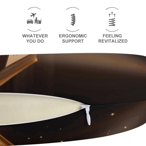 Almohada de espuma viscoelástica 30 cm U para viaje miniatura 5