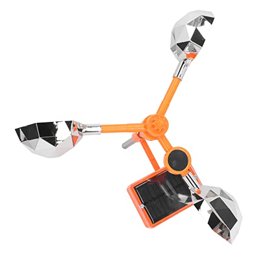 Image of Solar Bird with Rotating Flashing Light and Sound, White Wind Solar Powered for Farms Orchards Fields