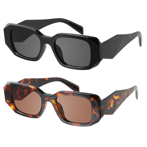 Image of mosanana Trendy Rectangle Sunglasses for Women Men-Goulding