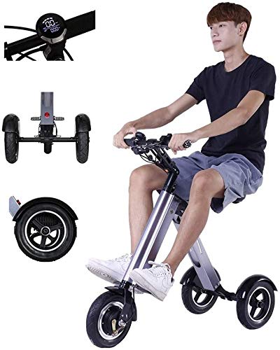 LAZNG Adulto Scooter eléctrico, 36V 250W eléctrica plegable triciclo, bicicleta eléctrica for...