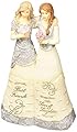 Pavilion Gift Company 6 Inch Collectible Elements Double Angel Figurine Best Friends Fill Our Lives with Love & Laughter, Beige