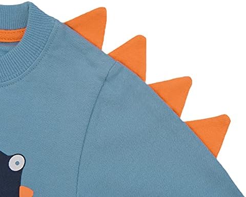 ROWEY Toddler Boys Sweatshirts Dinosaur Long Sleeve Clothes Kids Sport Outdoor Crewneck Pullover Tops Tees 100% Cotton 5 41fWZ7Kbf6L. AC