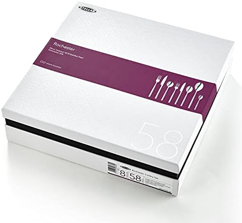 Stellar 58 Piece Gift Box Set, Stainless Steel, Silver
