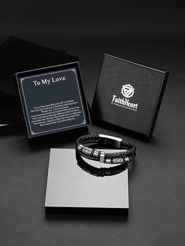 Pulsera Vikinga FaithHeart para Hombre con Doble Trenza miniatura 4