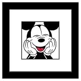 Trends International Gallery Pops Disney Mickey Mouse - Mickey Expressions - Happy Wall Art Wall Poster, 12' x 12', Black Framed Version