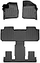 SMARTLINER Custom Fit Floor Mats 3 Row Liner Set Black Compatible with 2018-2023 Chevrolet Traverse with 2nd Row Bucket Seats