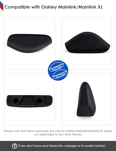 Image of BLAZERBUCK Replacement Nose Pads Nose Piece for Oakley Mainlink OO9264 Sunglasses - Black + Black