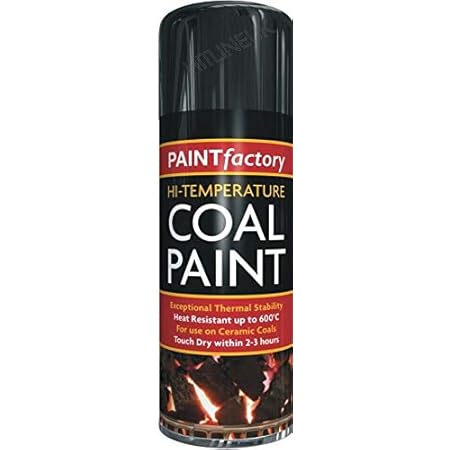 Black Coal Paint Rejuvenates Gas Coals Fire Spray Can Gallery Paint 400ml Amazon Co Uk Diy Tools