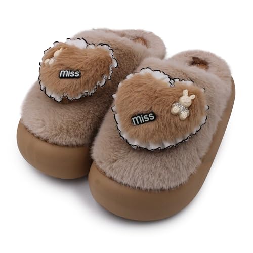 Image of VRITRAZ Women's Comfort Slip On Closed Toe Warm Winter with Cute Design print House Clog Indoor Slipper