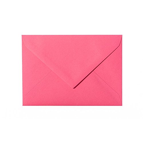 Lote de sobres para correo (100 unidades, 140 x 190 mm, con solapa triangular, 120 g), color rosa 09