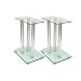 Produktbild Festnight 2er-Set Lautsprecherständer Glas Lautsprecher Ständer Max. Belastbarkeit 45kg 36,8x26,6x46,6cm