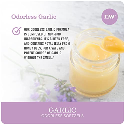 NatureWise Garlic Odorless Softgels 1500mg Support Teeth & Immune System Health with Antioxidants & Bee Pollen | Garlic Clove Support, 60 Count - Image 8