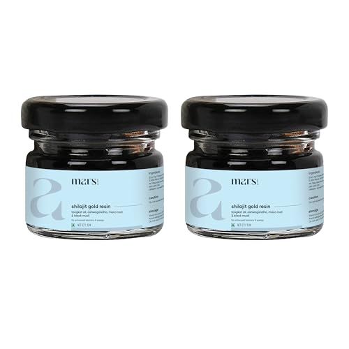 Mars Shilajit Gold (Resin) | Premium Organic Shilajit Sourced from High-Altitude | Resin for Overall Well-Being (Pack of 2)