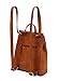 virago Fashion Designer Handbag Daily Convertible Vegan Leather Travel Backpack Shoulder Bag (BROWN)